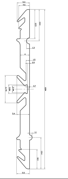кпу 86 Уплотнитель стыка рам модульного фасада
